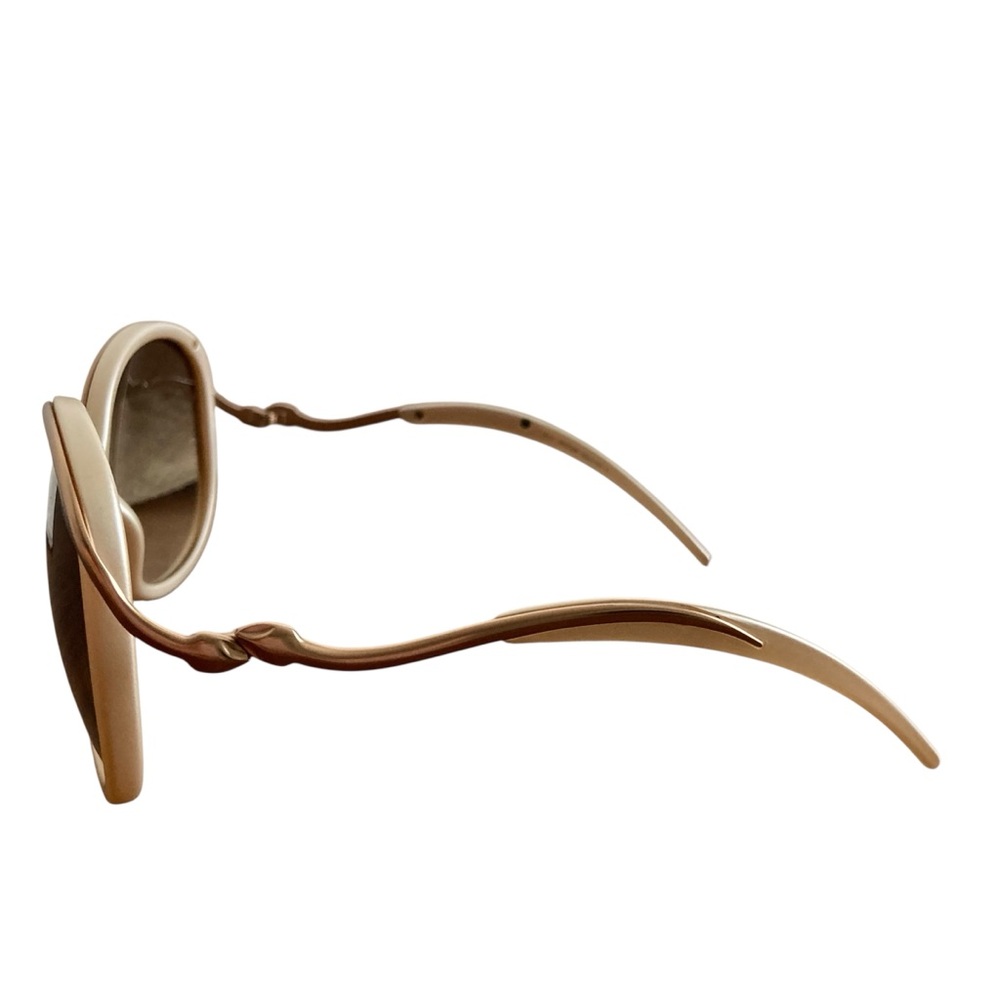ROBERTO CAVALLI | ‘CEDRO 601S’ Ivory Aged Gold Snake Sunglasses Italy Rare